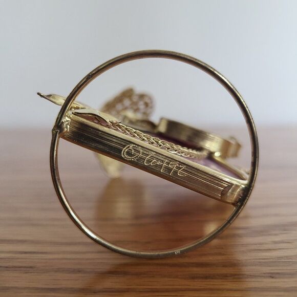 Vintage Stained Glass Table Top Old Fashioned Victorian Woman Figurine Glass Art - Picture 13 of 14